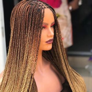 Boho Knotless Braid Wig - Burgundy