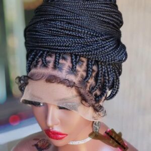 Goddess Braid Wig with Curly Ends - Auburn